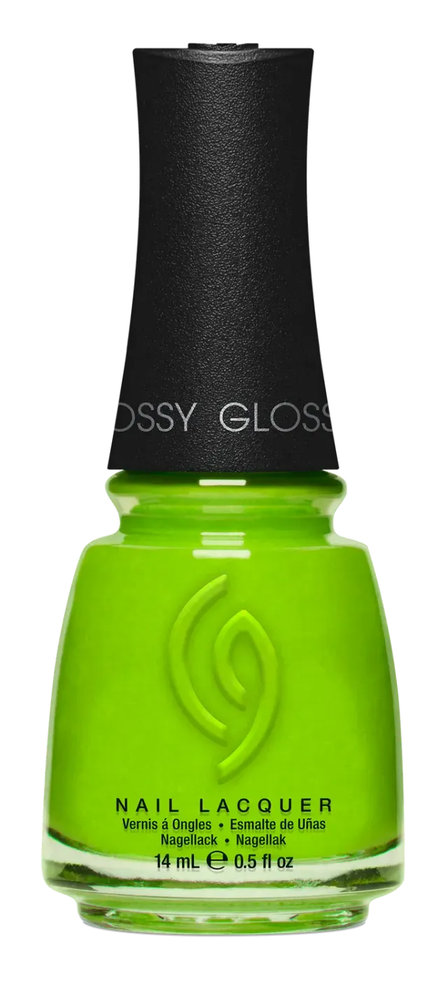 China Glaze Frosty Lime neglelak med bred pensel